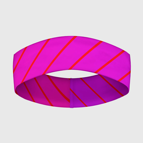 Повязка на голову 3D с принтом Розовый и фиолетовые линии в Курске,  |  | абстрактные | геометрия | классика | классические | нейтральные | спокойные | узор | узоры