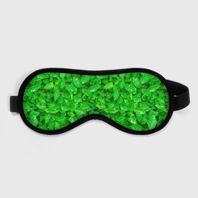 Маска для сна 3D с принтом Зелёные листья   текстура в Белгороде, внешний слой — 100% полиэфир, внутренний слой — 100% хлопок, между ними — поролон |  | зелёные | лето | листья | паттерн | текстура