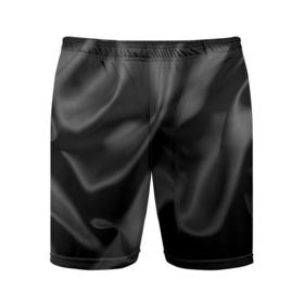 Мужские шорты спортивные с принтом Черный шелк ,  |  | dark | текстура шелка | ткань | черный шелк | шелк