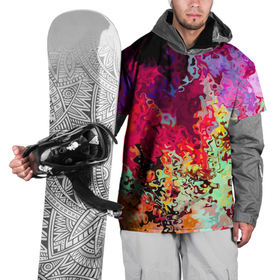 Накидка на куртку 3D с принтом Летний красочный паттерн   импрессия , 100% полиэстер |  | abstraction | color | fashion | impression | pattern | summer | абстракция | импрессия | лето | мода | паттерн | цвет
