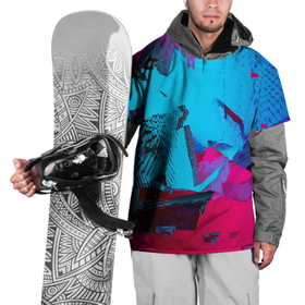 Накидка на куртку 3D с принтом Авангардная фрактальная композиция   Глитч , 100% полиэстер |  | abstraction | fashion | fractal | glitch | neon | vanguard | абстракция | авангард | глитч | мода | неон | фрактал