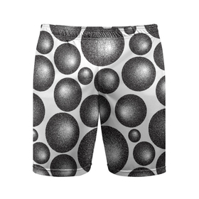 Мужские шорты спортивные с принтом Объёмные шары   текстура ,  |  | 3d | 3д | геометрия | объёмная | объёмные | паттерн | текстура | шары