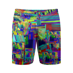 Мужские шорты спортивные с принтом Vanguard fractal pattern ,  |  | abstraction | fashion | fractal | glitch | pattern | vanguard | абстракция | авангард | глитч | мода | паттерн | фрактал