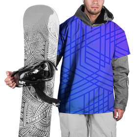 Накидка на куртку 3D с принтом Синий градиент geometry в Тюмени, 100% полиэстер |  | абстрактные | геометрия | классика | классические | нейтральные | спокойные | узор | узоры