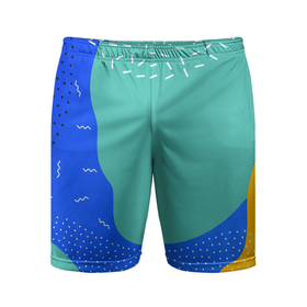 Мужские шорты спортивные с принтом Geometry collor ,  |  | абстрактные | геометрия | классика | классические | нейтральные | спокойные | узор | узоры