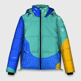 Мужская зимняя куртка 3D с принтом Geometry collor в Петрозаводске, верх — 100% полиэстер; подкладка — 100% полиэстер; утеплитель — 100% полиэстер | длина ниже бедра, свободный силуэт Оверсайз. Есть воротник-стойка, отстегивающийся капюшон и ветрозащитная планка. 

Боковые карманы с листочкой на кнопках и внутренний карман на молнии. | абстрактные | геометрия | классика | классические | нейтральные | спокойные | узор | узоры