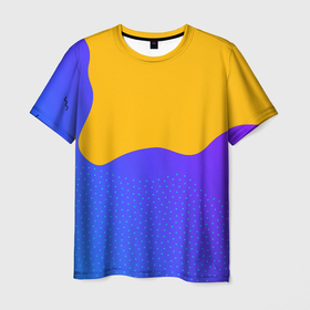 Мужская футболка 3D с принтом Яркие разноцветные пятна в Кировске, 100% полиэфир | прямой крой, круглый вырез горловины, длина до линии бедер | абстрактные | геометрия | классика | классические | нейтральные | спокойные | узор | узоры