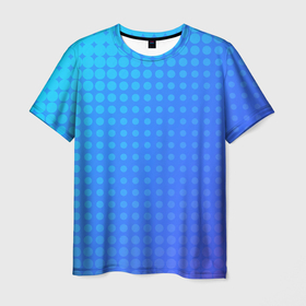 Мужская футболка 3D с принтом Blue gradient в Курске, 100% полиэфир | прямой крой, круглый вырез горловины, длина до линии бедер | абстрактные | классика | классические | нейтральные | спокойные | узор | узоры