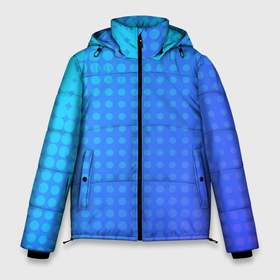 Мужская зимняя куртка 3D с принтом Blue gradient в Петрозаводске, верх — 100% полиэстер; подкладка — 100% полиэстер; утеплитель — 100% полиэстер | длина ниже бедра, свободный силуэт Оверсайз. Есть воротник-стойка, отстегивающийся капюшон и ветрозащитная планка. 

Боковые карманы с листочкой на кнопках и внутренний карман на молнии. | абстрактные | классика | классические | нейтральные | спокойные | узор | узоры