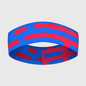 Повязка на голову 3D с принтом Красно синие полосы в Тюмени,  |  | абстрактные | классика | классические | нейтральные | спокойные | узор | узоры