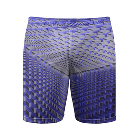 Мужские шорты спортивные с принтом Неоновые кубы   оптическая иллюзия в Курске,  |  | 3d | 3д | куб | кубы | неон | неоновая | неоновые | неоновый | оптическая иллюзия