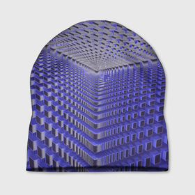 Шапка 3D с принтом Неоновые кубы   оптическая иллюзия в Екатеринбурге, 100% полиэстер | универсальный размер, печать по всей поверхности изделия | 3d | 3д | куб | кубы | неон | неоновая | неоновые | неоновый | оптическая иллюзия