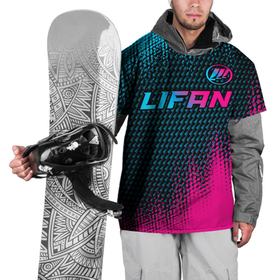 Накидка на куртку 3D с принтом Lifan Auto Neon Gradient в Новосибирске, 100% полиэстер |  | Тематика изображения на принте: auto | brand | lifan | logo | symbol | авто | бренд | градиент | лифан | лого | неон | полутона | символ