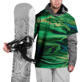Накидка на куртку 3D с принтом Абстрактный узор в зеленых тонах в Белгороде, 100% полиэстер |  | абстрактный узор | зеленый | оттенки зеленого | разводы | размытый узор | текстура краски