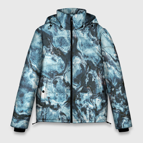 Мужская зимняя куртка 3D с принтом Холодная ледяная броня   Синий в Санкт-Петербурге, верх — 100% полиэстер; подкладка — 100% полиэстер; утеплитель — 100% полиэстер | длина ниже бедра, свободный силуэт Оверсайз. Есть воротник-стойка, отстегивающийся капюшон и ветрозащитная планка. 

Боковые карманы с листочкой на кнопках и внутренний карман на молнии. | Тематика изображения на принте: 3d | 3д | abstraction | armor | art | artwork | colorful | colors | graphics | ice | patterns | surrealism | sweethuman | sweethumen | water | абстракция | арт | броня | вода | графика | искусство | лёд | разноцветный | сюрреализм | узоры | цвета