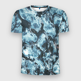 Мужская футболка 3D Slim с принтом Холодная ледяная броня   Синий в Курске, 100% полиэстер с улучшенными характеристиками | приталенный силуэт, круглая горловина, широкие плечи, сужается к линии бедра | 3d | 3д | abstraction | armor | art | artwork | colorful | colors | graphics | ice | patterns | surrealism | sweethuman | sweethumen | water | абстракция | арт | броня | вода | графика | искусство | лёд | разноцветный | сюрреализм | узоры | цвета