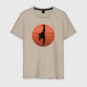 Мужская футболка хлопок с принтом Олдскульный ниндзя в Екатеринбурге, 100% хлопок | прямой крой, круглый вырез горловины, длина до линии бедер, слегка спущенное плечо. | 