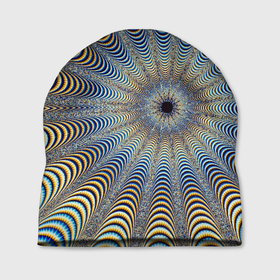 Шапка 3D с принтом Туннель   оптическая иллюзия в Екатеринбурге, 100% полиэстер | универсальный размер, печать по всей поверхности изделия | 3d | 3д | арт | волны | геометрия | гипно | гипноарт | гипнотический | оптическая иллюзия | туннель