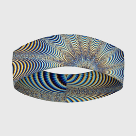 Повязка на голову 3D с принтом Туннель  оптическая иллюзия в Санкт-Петербурге,  |  | Тематика изображения на принте: 3d | 3д | арт | волны | геометрия | гипно | гипноарт | гипнотический | оптическая иллюзия | туннель