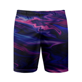Мужские шорты спортивные с принтом Фиолетово розовый абстрактный узор в Курске,  |  | модный | мрамор | мраморная текстура | пурпурный | пятна | разводы | фиолетовый
