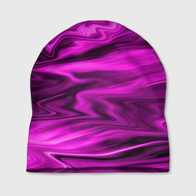 Шапка 3D с принтом Розово пурпурный закат в Петрозаводске, 100% полиэстер | универсальный размер, печать по всей поверхности изделия | Тематика изображения на принте: абстрактный узор | малиновый | мрамор | мраморный узор | пурпурный | пятна | разводы | размытый фон