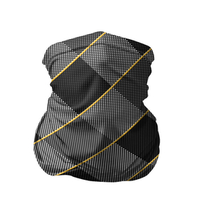 Бандана-труба 3D с принтом Серебром в клетку в Белгороде, 100% полиэстер, ткань с особыми свойствами — Activecool | плотность 150‒180 г/м2; хорошо тянется, но сохраняет форму | золотые полосы | квадраты | клетка | ромбики | сребряный ромб