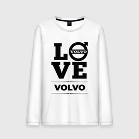 Мужской лонгслив хлопок с принтом Volvo Love Classic в Тюмени, 100% хлопок |  | Тематика изображения на принте: 