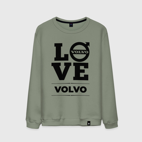 Мужской свитшот хлопок с принтом Volvo Love Classic в Тюмени, 100% хлопок |  | 