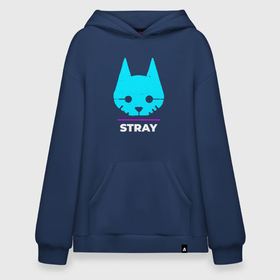 Худи SuperOversize хлопок с принтом Символ Stray в неоновых цветах в Кировске, 70% хлопок, 30% полиэстер, мягкий начес внутри | карман-кенгуру, эластичная резинка на манжетах и по нижней кромке, двухслойный капюшон
 | 