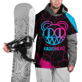 Накидка на куртку 3D с принтом Radiohead   neon gradient в Тюмени, 100% полиэстер |  | 