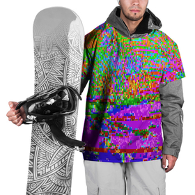 Накидка на куртку 3D с принтом Пиксельный глитч арт паттерн в Кировске, 100% полиэстер |  | abstraction | art | glitch | neon | pattern | pixel | абстракция | арт | глитч | неон | паттерн | пиксель
