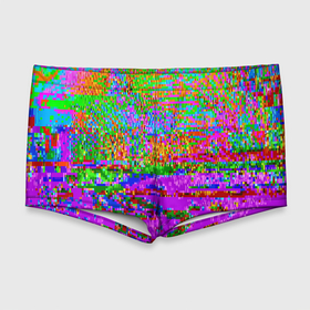 Мужские купальные плавки 3D с принтом Пиксельный глитч арт паттерн в Кировске, Полиэстер 85%, Спандекс 15% |  | abstraction | art | glitch | neon | pattern | pixel | абстракция | арт | глитч | неон | паттерн | пиксель