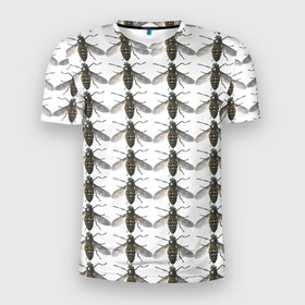 Мужская футболка 3D Slim с принтом Много мух в Курске, 100% полиэстер с улучшенными характеристиками | приталенный силуэт, круглая горловина, широкие плечи, сужается к линии бедра | Тематика изображения на принте: муха | мухи | мушка | насекомые | паттерн | принт