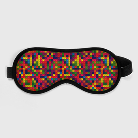 Маска для сна 3D с принтом Компьютерная мозаика в Курске, внешний слой — 100% полиэфир, внутренний слой — 100% хлопок, между ними — поролон |  | игра | компьютер | мозаика | пиксели | пиксель | пиксельная графика | тетрис
