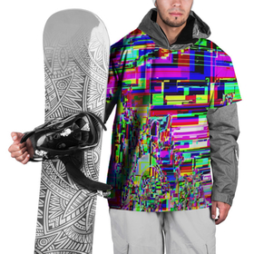 Накидка на куртку 3D с принтом Яркий авангардный глитч в Кировске, 100% полиэстер |  | abstraction | color | glitch | pixels | vanguard | абстракция | авангард | глитч | пиксели | цвет