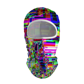 Балаклава 3D с принтом Яркий авангардный глитч в Курске, 100% полиэстер, ткань с особыми свойствами — Activecool | плотность 150–180 г/м2; хорошо тянется, но при этом сохраняет форму. Закрывает шею, вокруг отверстия для глаз кайма. Единый размер | Тематика изображения на принте: abstraction | color | glitch | pixels | vanguard | абстракция | авангард | глитч | пиксели | цвет