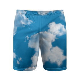 Мужские шорты спортивные с принтом Небо в облаках в Белгороде,  |  | небо | облака | природа | тучи | фото