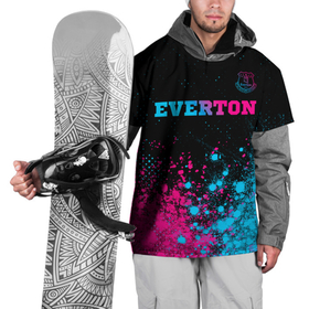 Накидка на куртку 3D с принтом Everton   neon gradient в Белгороде, 100% полиэстер |  | 