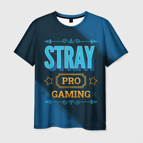 Мужская футболка 3D с принтом Игра Stray: pro gaming в Кировске, 100% полиэфир | прямой крой, круглый вырез горловины, длина до линии бедер | Тематика изображения на принте: 
