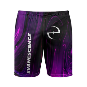 Мужские шорты спортивные с принтом Evanescence violet plasma в Тюмени,  |  | 