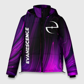 Мужская зимняя куртка 3D с принтом Evanescence violet plasma в Курске, верх — 100% полиэстер; подкладка — 100% полиэстер; утеплитель — 100% полиэстер | длина ниже бедра, свободный силуэт Оверсайз. Есть воротник-стойка, отстегивающийся капюшон и ветрозащитная планка. 

Боковые карманы с листочкой на кнопках и внутренний карман на молнии. | Тематика изображения на принте: 
