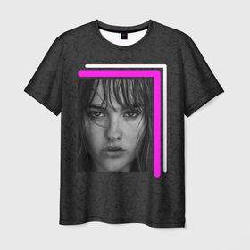 Мужская футболка 3D с принтом Victoria Di Angelis Maneskin в Белгороде, 100% полиэфир | прямой крой, круглый вырез горловины, длина до линии бедер | victoria | бас гитара | басистка | вик | виктория | девушка из манескин | манескин