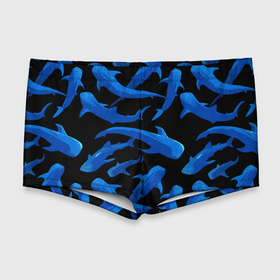 Мужские купальные плавки 3D с принтом Стая акул   паттерн в Кировске, Полиэстер 85%, Спандекс 15% |  | fin | ocean | pack | pattern | shark | tail | акула | океан | паттерн | плавник | стая | хвост