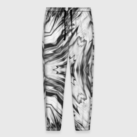 Мужские брюки 3D с принтом Черно белый абстрактный узор Трио в Екатеринбурге, 100% полиэстер | манжеты по низу, эластичный пояс регулируется шнурком, по бокам два кармана без застежек, внутренняя часть кармана из мелкой сетки | Тематика изображения на принте: абстрактный узор | ассиметрия | модный | серый | черно белый
