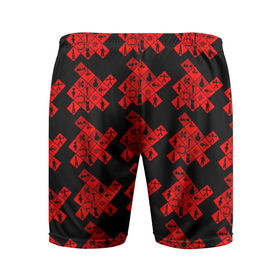 Мужские шорты спортивные с принтом DM Texture в Курске,  |  | abstraction | black | colorful | minimalism | pattern | red | squares | абстракция | квадраты | красный | красочный | минимализм | текстура | узор | черный