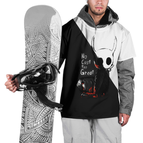 Накидка на куртку 3D с принтом Hollow Knight черно белое в Петрозаводске, 100% полиэстер |  | hollow knight | the knight | детская | для детей | игра | компьютерная игра | королевство | рыцарь | темный рыцарь | холлов кнайт | холов кнайт | экшен