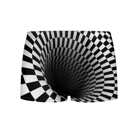 Мужские трусы 3D с принтом Портал   оптическая иллюзия , 50% хлопок, 50% полиэстер | классическая посадка, на поясе мягкая тканевая резинка | 3d | 3д | геометрия | гипно | гипноарт | иллюзия | оптическая иллюзия | портал