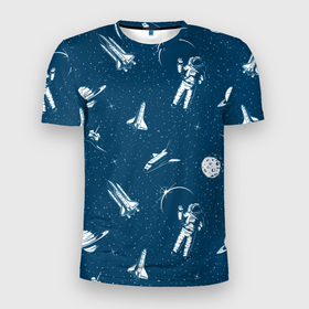 Мужская футболка 3D Slim с принтом Текстура Космос в Екатеринбурге, 100% полиэстер с улучшенными характеристиками | приталенный силуэт, круглая горловина, широкие плечи, сужается к линии бедра | космическая | космический | космическое | космос | паттерн | текстура