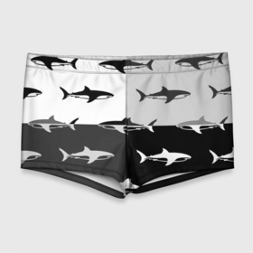 Мужские купальные плавки 3D с принтом Стая акул   pattern в Санкт-Петербурге, Полиэстер 85%, Спандекс 15% |  | fin | pack | pattern | shark | tail | акула | паттерн | плавник | стая | хвост