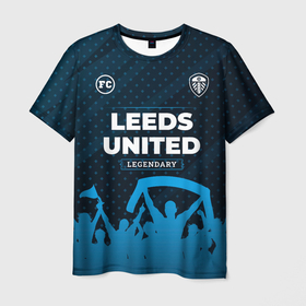 Мужская футболка 3D с принтом Leeds United legendary форма фанатов в Санкт-Петербурге, 100% полиэфир | прямой крой, круглый вырез горловины, длина до линии бедер | 